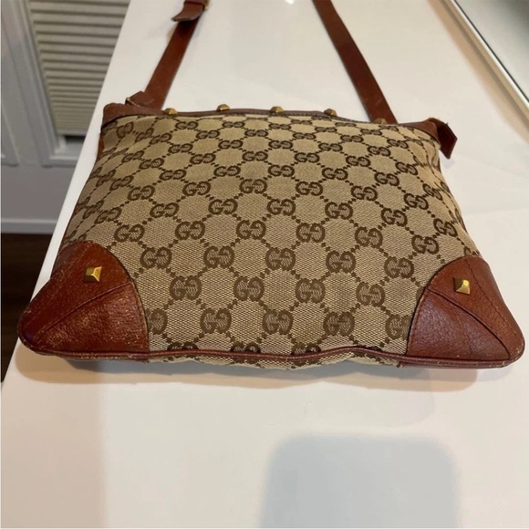 Gucci Signature Brown and Cream Shoulder Bag - Picture 2 of 9